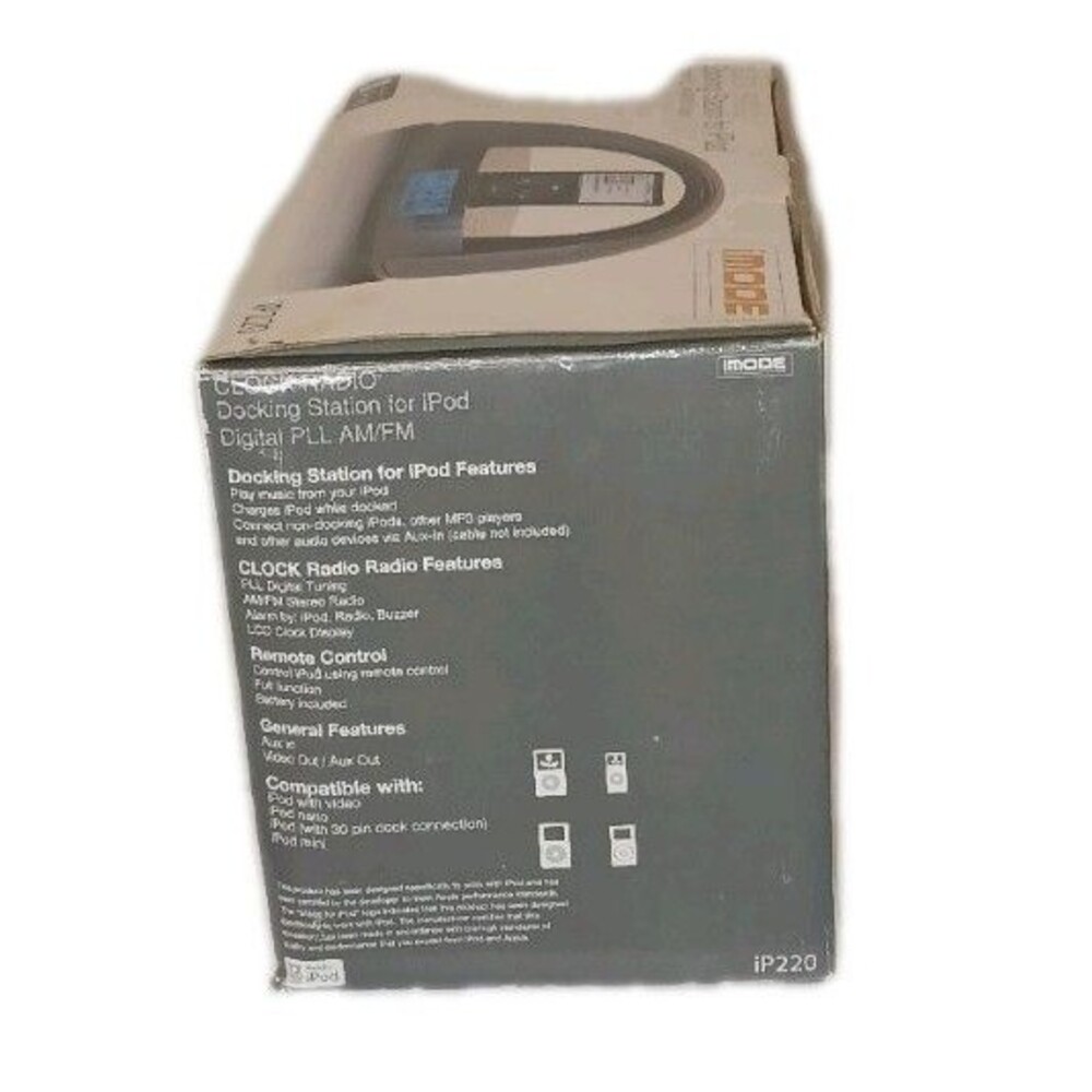 Imode IP220 Clock Radio with An IPod Docking Station New Open Box Tested - Picture 5 of 7